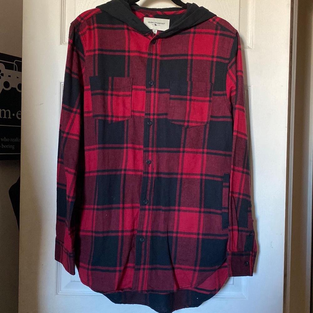 Flannel Hoodie Shirt
